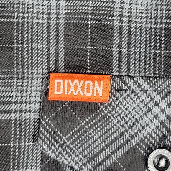 Dixxon Flannel Company The Backroad Large Tall Black Gray D Tech Button Up Shirt - Picture 7 of 7